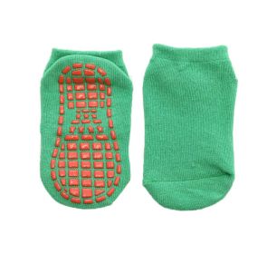 3 Pairs Adult Non-Skid Socks for Yoga Pilates Ballet Comfy Soft Slipper Socks, Green