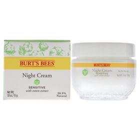 Sensitive Night Cream by Burts Bees for Unisex - 1.8 oz Cream