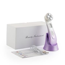 Firming Skin Rejuvenation RF Inductive Therapeutical Instrument (Option: Purple white-Without packaging-USB)