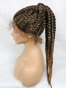 Braided Lace Front Synthetic Wig Braids African Braiding Hair (Option: 1B27)