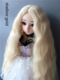 Small Cloth Salon Doll Wigs (Option: Light gold-4 Points)