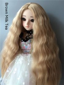 Small Cloth Salon Doll Wigs (Option: Milk tea brown-4 Points)