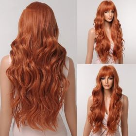 Long Brown Black Wavy Synthetic Wig (Option: Wig LC20742)