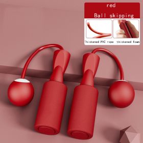 Small Ball Type Cordless Bearing Rope Skipping Training Rope (Color: Red - Small Ball)