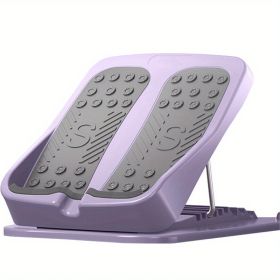 1pc Foldable 9-Level Adjustable Inclined Plate Pedal Leg Stretcher for Tightening Calf and Leg Muscles - Improve Flexibility and Mobility (Color: Purple)