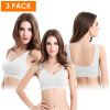 3 Pack Sport Bras For Women Seamless Wire free Bra Light Support Tank Tops For Fitness Workout Sports Yoga Sleep Wearing