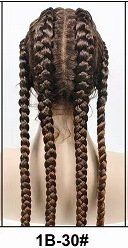 Front Lace Synthetic Fiber Four Braid Wig (Option: 1B30)